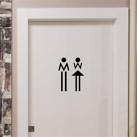 Sticker Portes Wc M W Stickers Toilettes Porte Ambiance Sticker