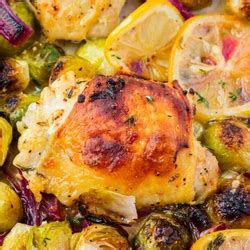 Chicken Sheet Pan Dinner With Brussel Sprouts Recipes Main Course