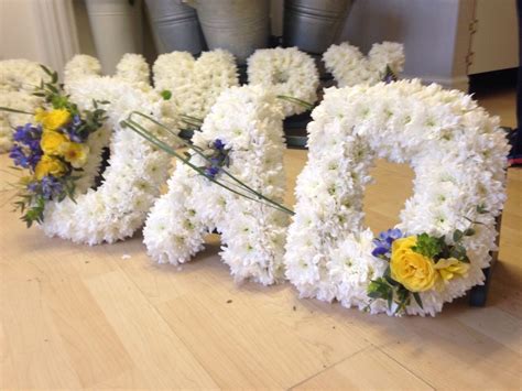 Dad Funeral Tribute With Chrysanthemum Base