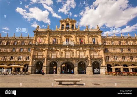 Plaza Mayor of Salamanca in Spain. One of the most beautiful Squares of ...