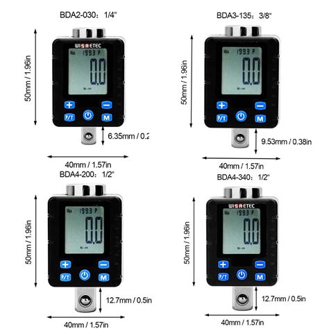 3 8 1 4 1 2 Chave De Torque Digital Alta Precis O Torqu Metro Eletr