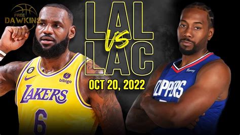 Los Angeles Lakers Vs Los Angeles Clippers Full Game Highlights Oct