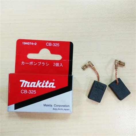 1 Pair Original Makita Carbon Brushes Auto Cut For Electric Motors Cb325 194074 2 9554nb 9557nb