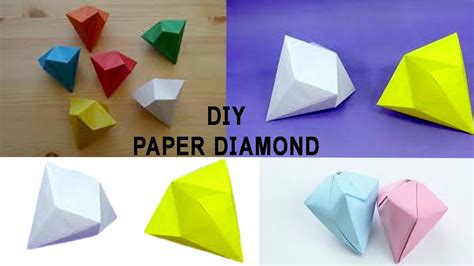 How To Make A Origami Paper Diamond Diy Paper Diamond Easy Crafts