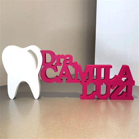 Digite O Nome De Um Dentista Aqui - Placa Dentista Nome Dente - ODONTO 05 | Letrissimas