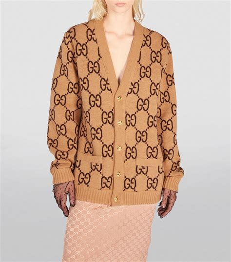 Gucci Brown Wool Reversible Cardigan Harrods Uk