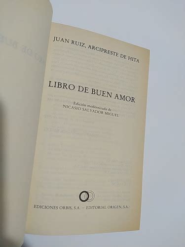 Libro De Buen Amor Arcipreste De Hita Ed Orbis Tapas Duras Cuotas