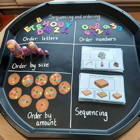 A Simple Maths Tray Set Up For Today Based On Ordering By Size And By