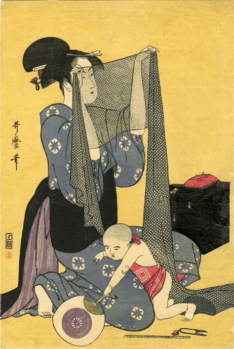 Hari Shigoto Nadelarbeit Triptychon Linker Teil 1795