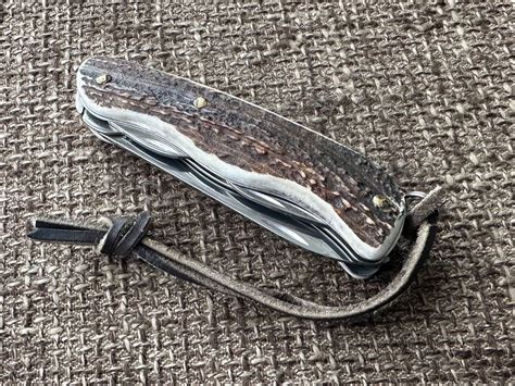 Einzigartiges Jagdmesser Victorinox Hunter Hirschhorn Ungebr Kaufen