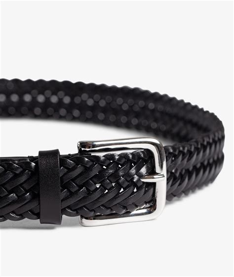 Norse Store Shipping Worldwide Anderson S Braided Leather Belt Black