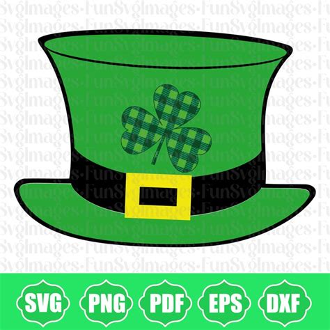 Leprechaun Hat Svg St Patricks Day Svg Shamrock Svg Cut File For