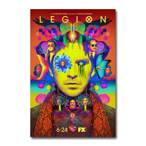 Legion Noah Hawley Season 3 Hot Tv Series Psychedelic Silk Canvas Poster 24x36 Ebay