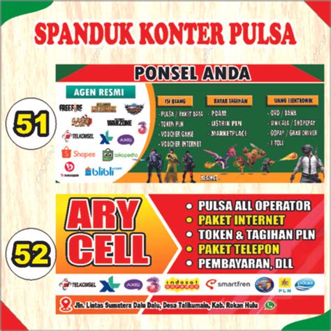 Jual Spanduk Banner Konter Pulsa Cellular Cell Desain Desain