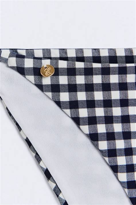 Bottom Bikini Gingham Navy Vichy Eseoese