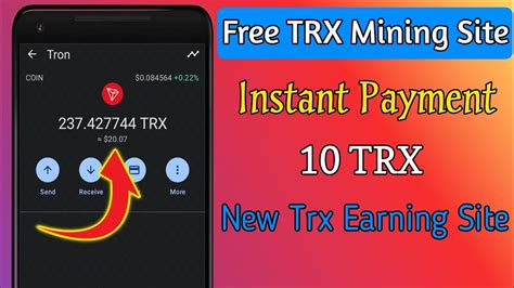 Best Trx Income Site Free Trx Mining Instant Payment Live