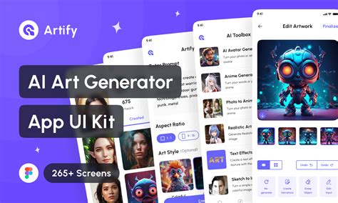 Artify - AI Art Generator App UI Kit | Figma Community