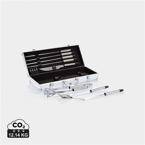 Delige Barbecue Set In Aluminium Koffer Zilverkleurig Xd Connects