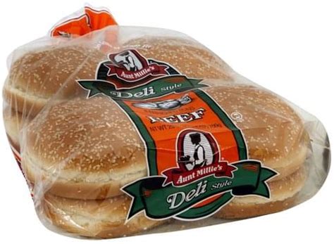 Aunt Millies Beef, Enriched Deli Style Buns - 8 ea, Nutrition ...