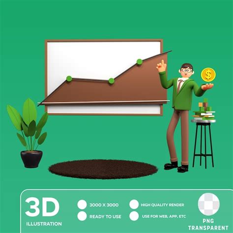 Premium PSD Psd Investment Growth 3d Illustration