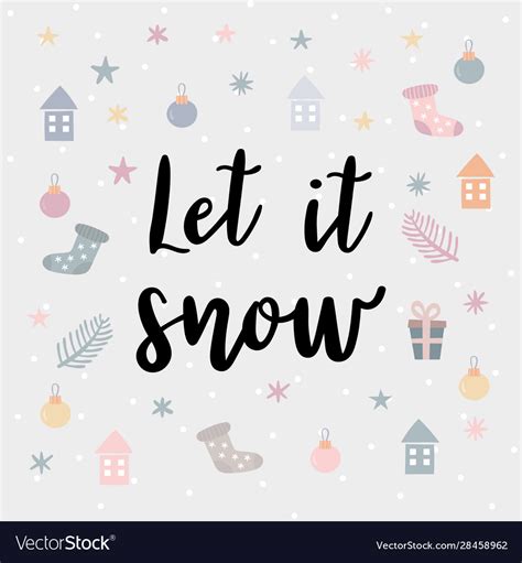 Let it snow christmas greeting card Royalty Free Vector