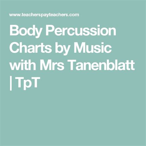 Body Percussion Charts Percussion Chart Body