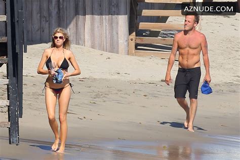 Charlotte Mckinney In A Bikini On A Beach In Malibu Aznude
