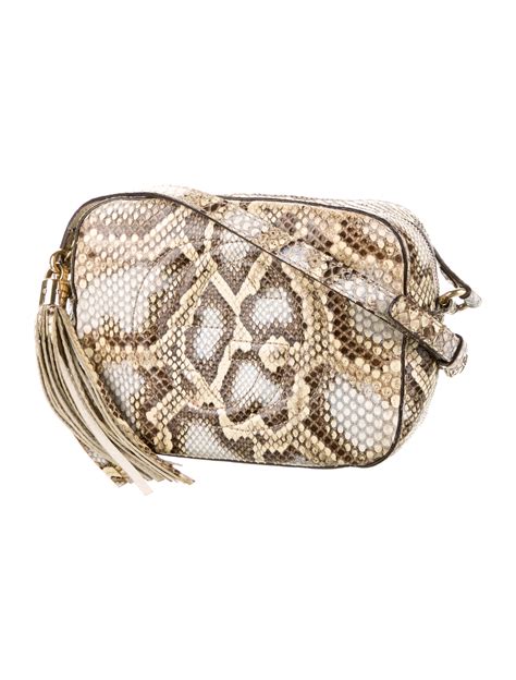 Gucci Python Soho Disco Crossbody Bag Neutrals Crossbody Bags