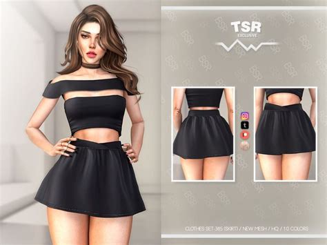 The Sims Resource CLOTHES SET 385 SKIRT BD1052 Sims 4 Mods