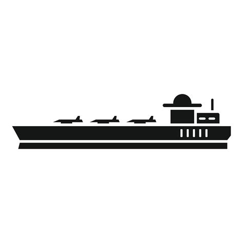 Weapon Carrier Ship Icon Simple Vector Navy Battleship 15157429 Vector