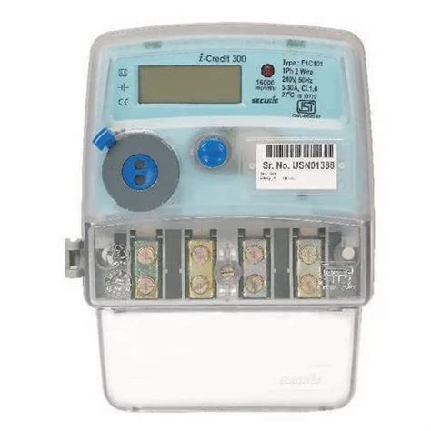 Secure 25 W Icredit Single Phase Electronic Energy Meter For