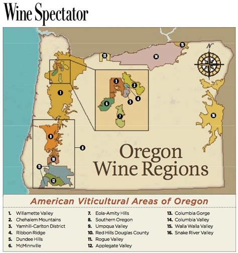 The Wine Regions of Oregon | Wine region map, Wine map, Wine region