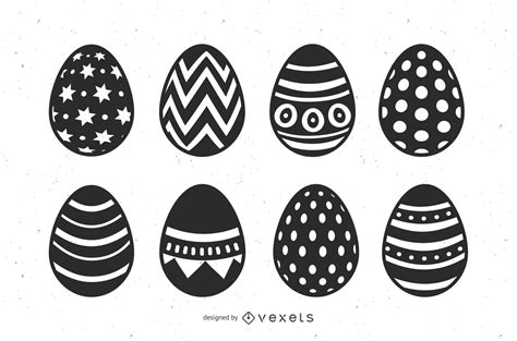 Huevo De Pascua Blanco Y Negro Descargar Vector