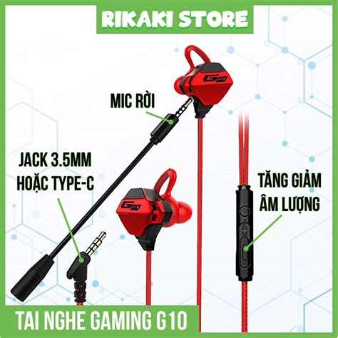 Mua Tai Nghe Gaming G 10 Chính Hãng Có Mic Rời Lọc Tiếng Ồn Chuyên Dụng