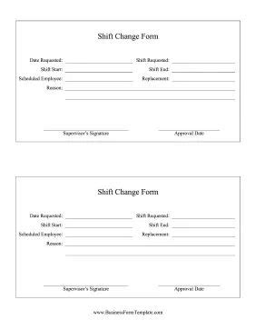 Two Blank Change Forms Are Shown In This Image