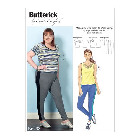 Butterick Pattern Misses Women S Knit Tops And Elastic Waist Pants