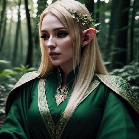 Enchanted Guardian A Realistic Gaming Avatar Of A Female Elf Warrior In