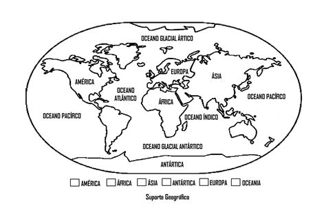 Continentes Atividades Mapas Geografia Para 458