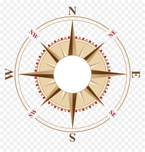 Gold Compass Vector Art Hd Png Download Vhv