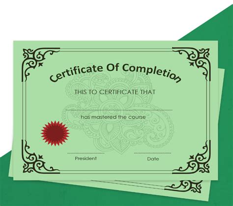 Certificate Of Completion Ojt Template