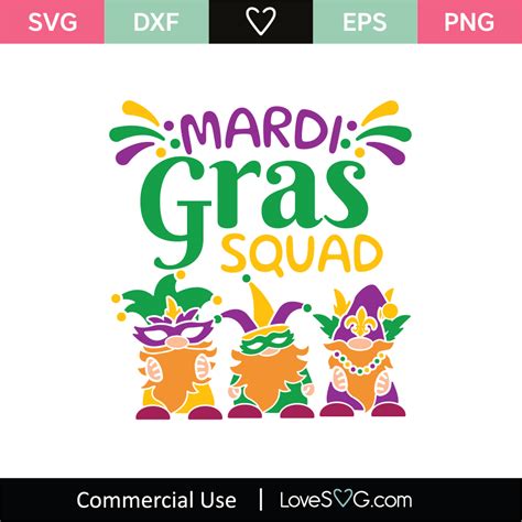 Mardi Gras Squad Svg Cut File