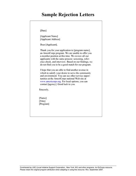 34 College Rejection Letter Samples And Examples Templatelab