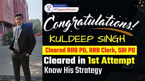 Success Story Of Kuldeep Singh Cleared Sbi Po Rrb Clerk Rrb Po