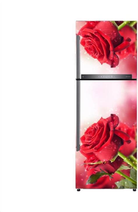 Shree Decor Red Rose Colourful Flower Fridge Wallpaper Poster Adhesive