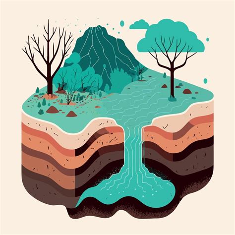 nature displaying aquifer water 17753866 Vector Art at Vecteezy