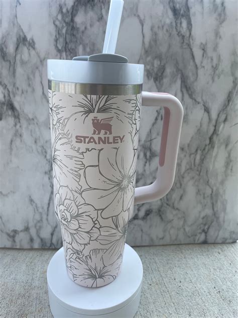 Stanley Engraved Engraved 30oz Tumbler Stanley H2.0 Quencher Hibiscus ...