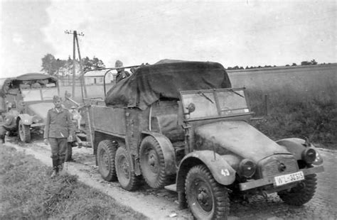 Luftwaffe Krupp Protze Kfz70 With Trailer World War Photos