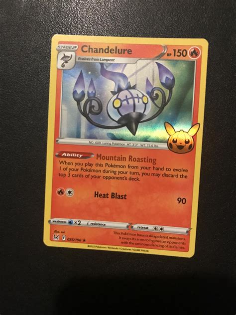 Chandelure Holo Ungraded Pokemon Trick Or Trade