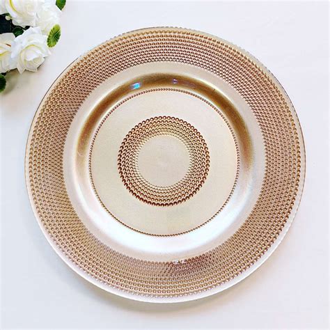 Luxurious Glass Charger Plate Gold Collection Tylor S