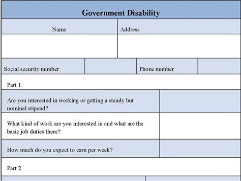 Government Disability Form Editable Pdf Forms